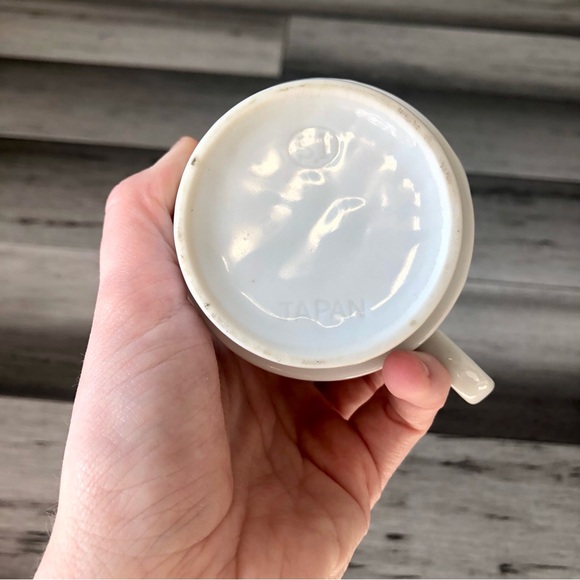 Vintage 1970s Made in Japan Ceramic MCM Floral Stackable Mugs - Picture 15 of 15